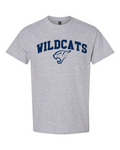 Wildcats Arch Logo Cotton Sport Grey tee