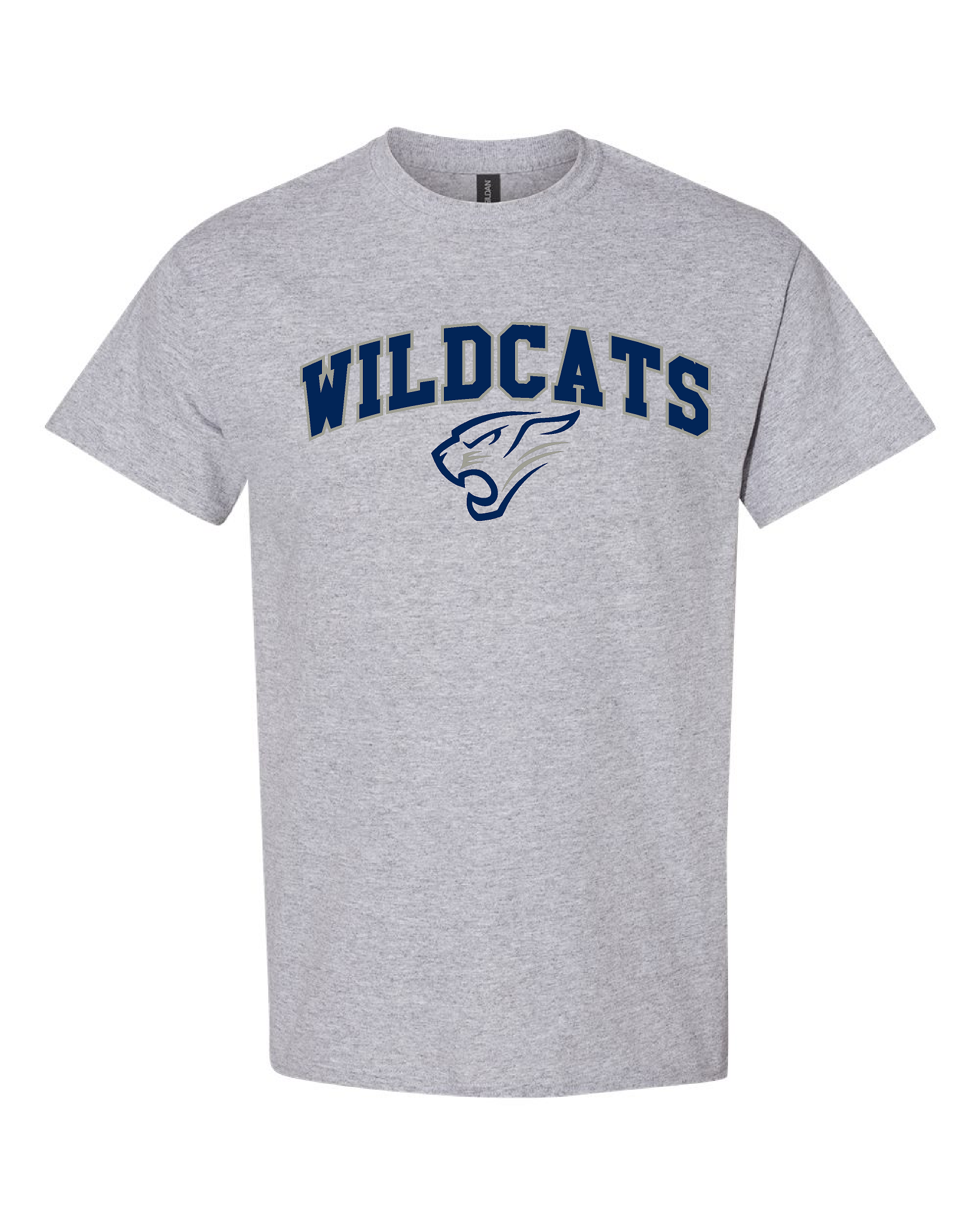 Wildcats Arch Logo Cotton Sport Grey tee