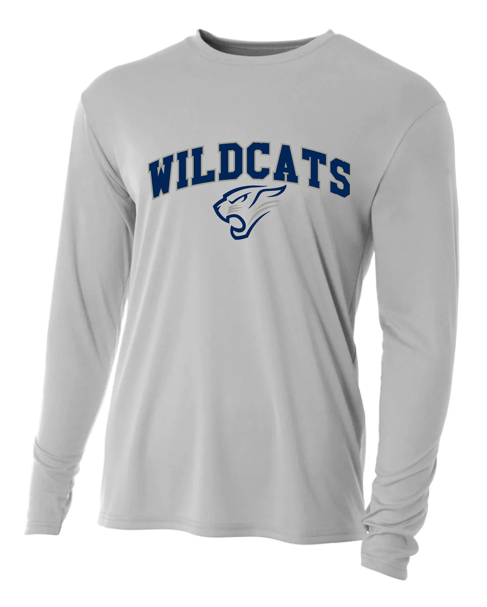 Wildcats Arch Dryfit Silver Longsleeve Tee