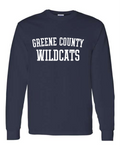 Wildcats Athletic Cotton Long Sleeve Navy Tee