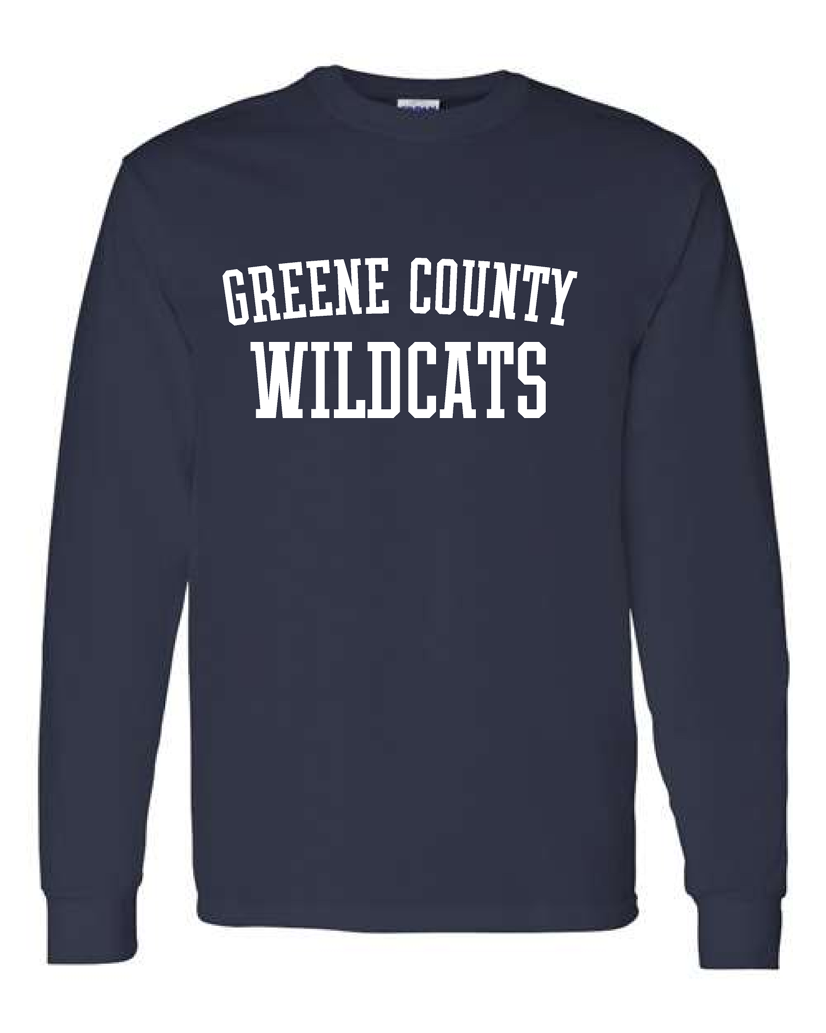 Wildcats Athletic Cotton Long Sleeve Navy Tee