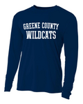 Wildcats Athletic Dryfit Long Sleeve Navy Tee