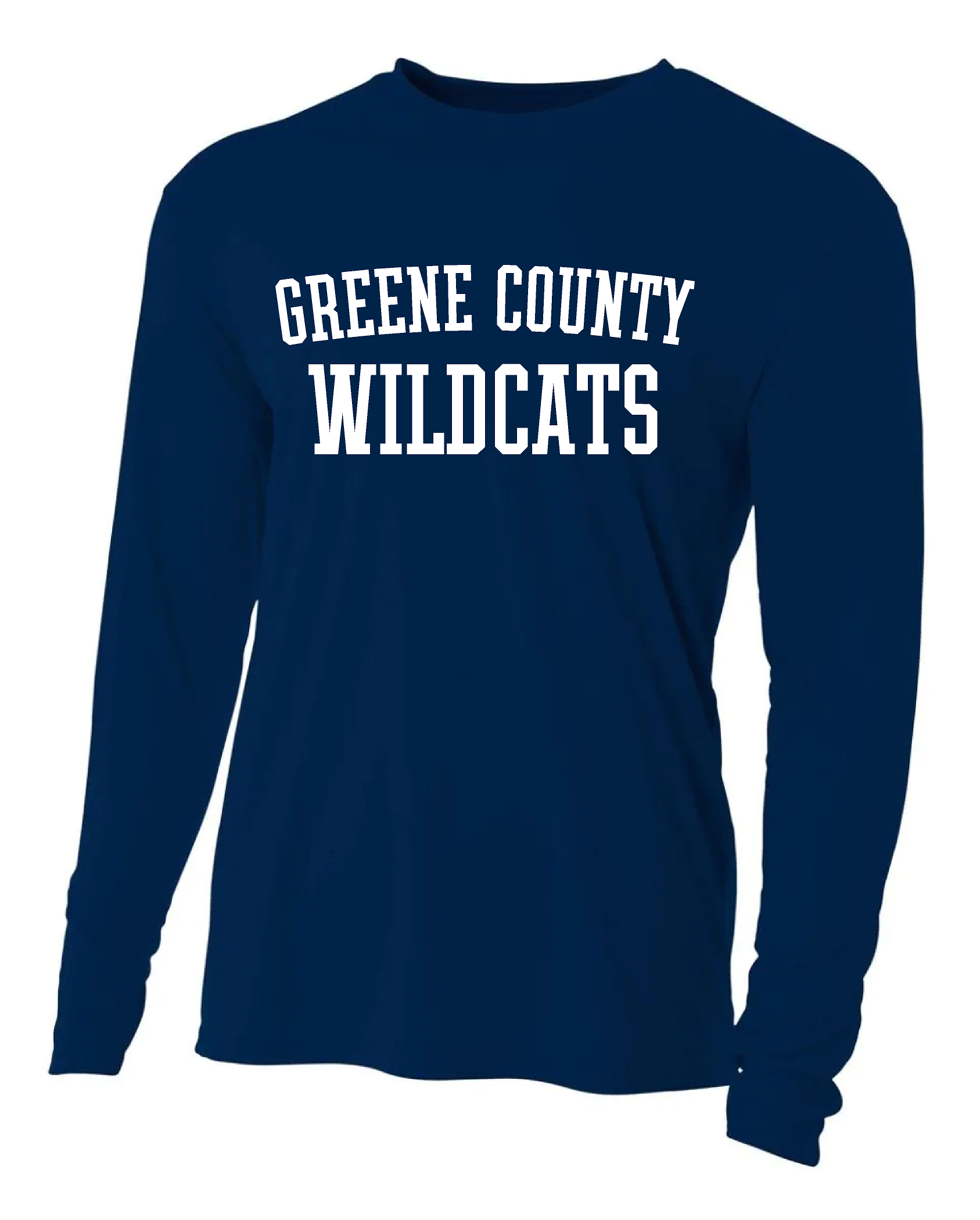 Wildcats Athletic Dryfit Long Sleeve Navy Tee