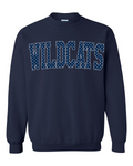 Wildcats Navy Polka Dot Crewneck Sweatshirt